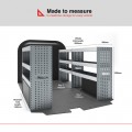 VW Crafter 2006-2017 L2H1 FWD/RWD - Rhino MR4 3 Bay Internal Van Racking